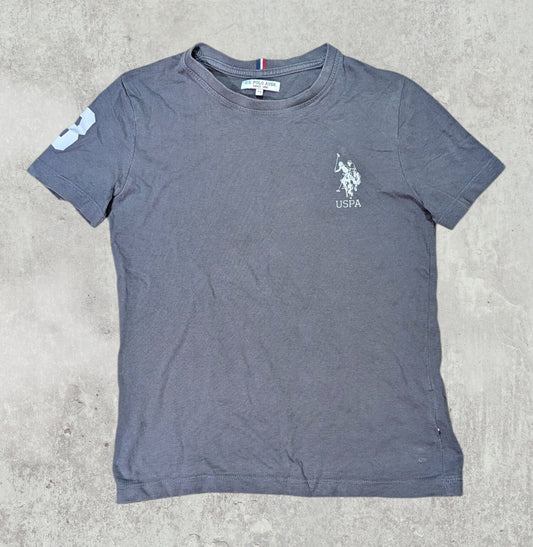 US Polo Assn Kid's Boys T Shirt - Grey - Size 7-8 Years