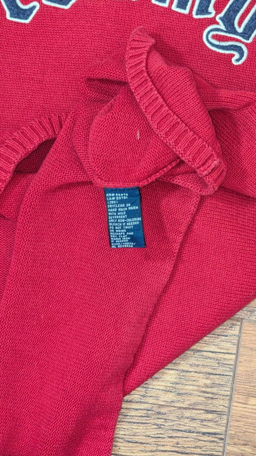 Tommy Hilfiger Men's 1/4 Zip Jumper - Red - Size Large