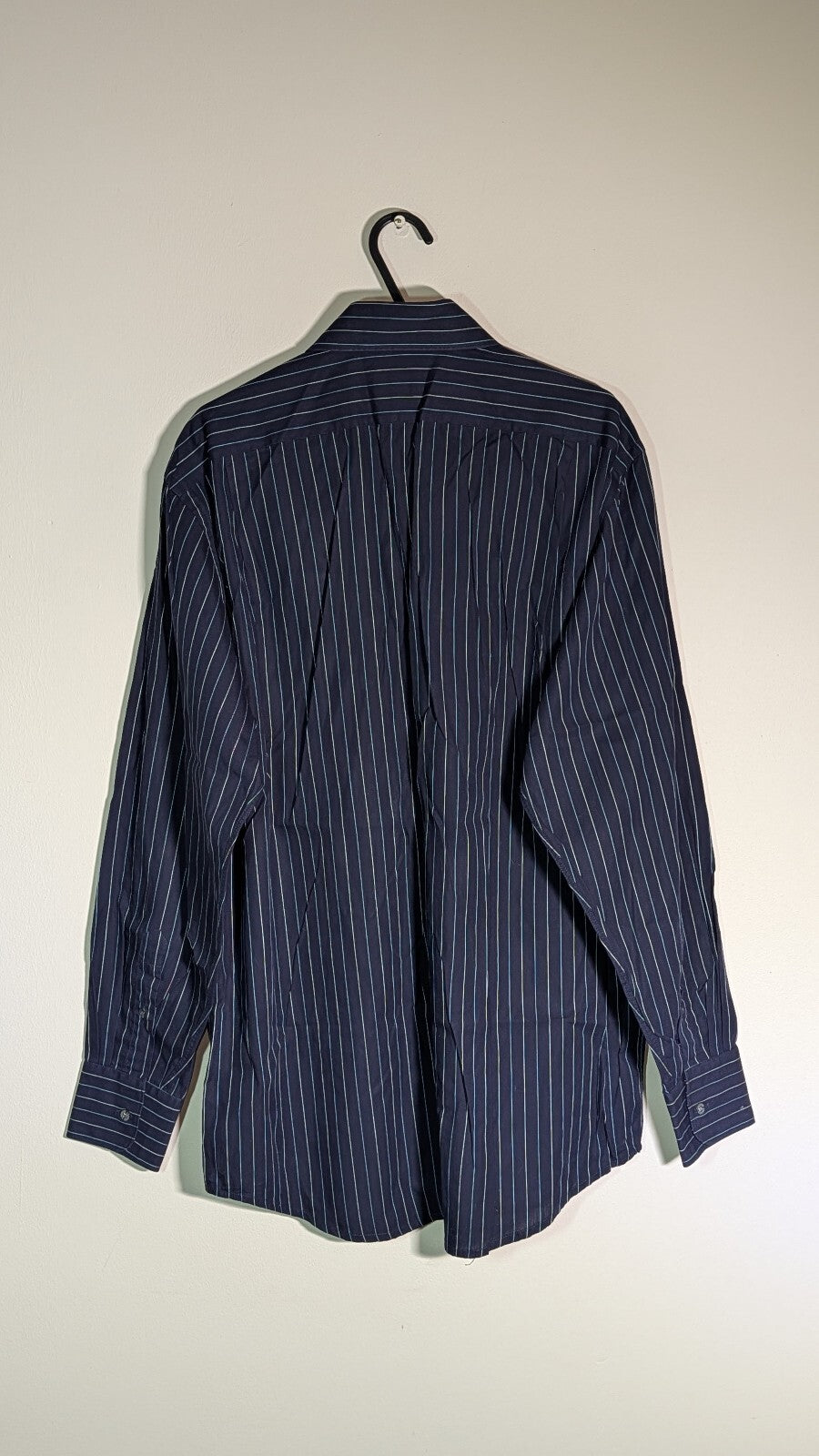 Lacoste Men's Striped Shirt - Navy - Size 40 / Medium