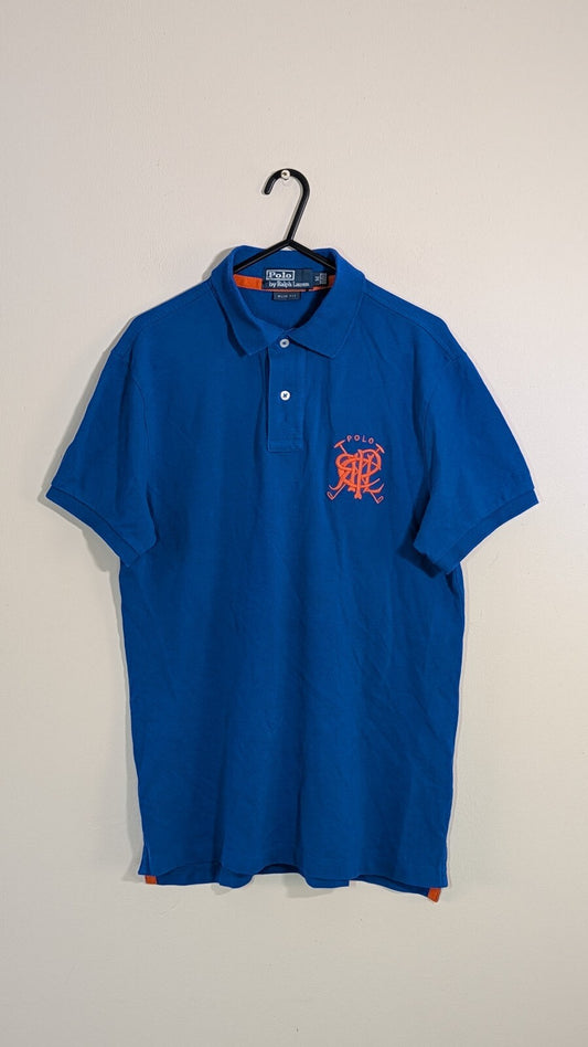 Ralph Lauren Men's Slim Fit Polo T Shirt - Blue - Size Medium