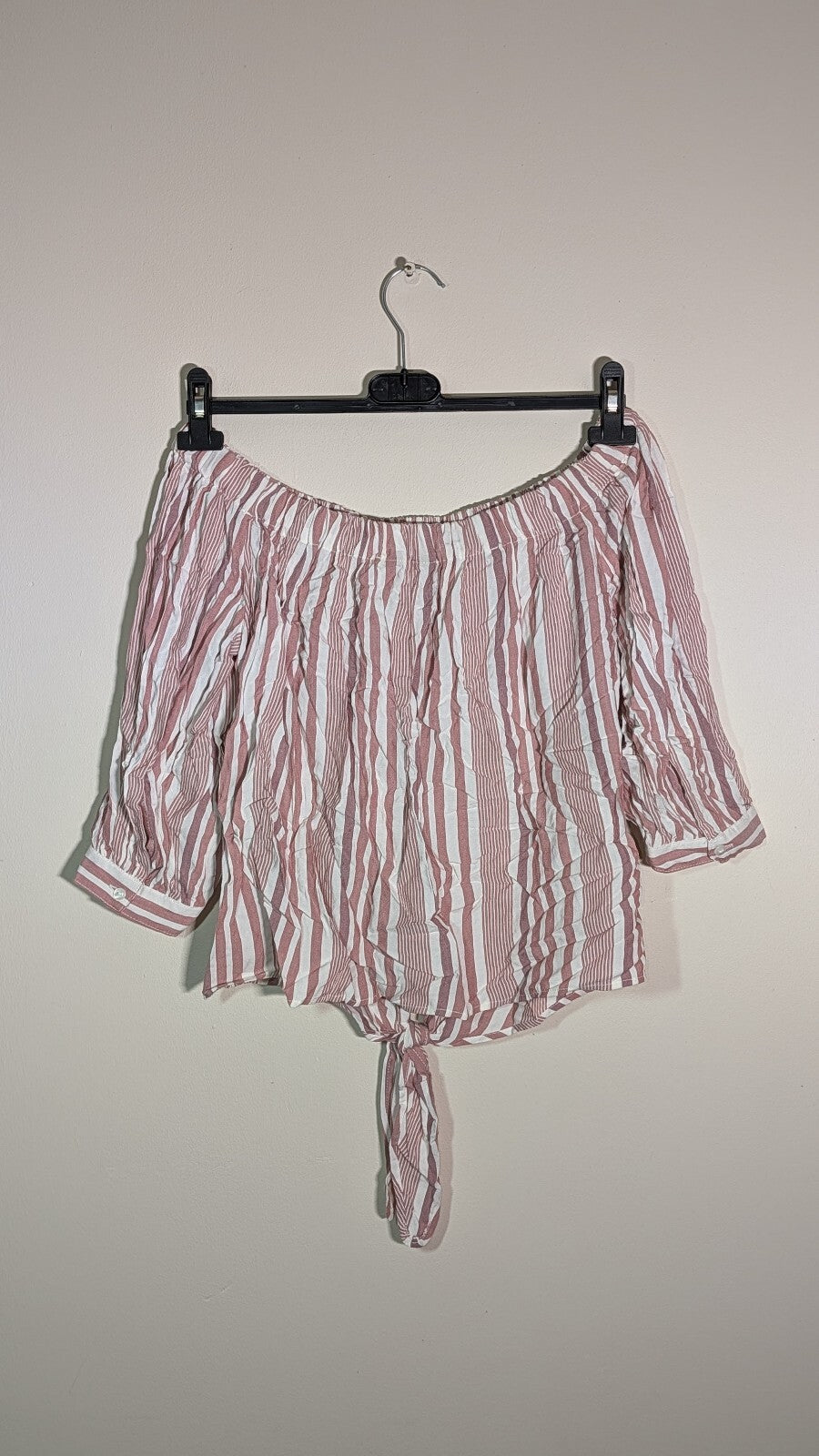 New Look Women's Striped T Shirt - Pink - Size 10