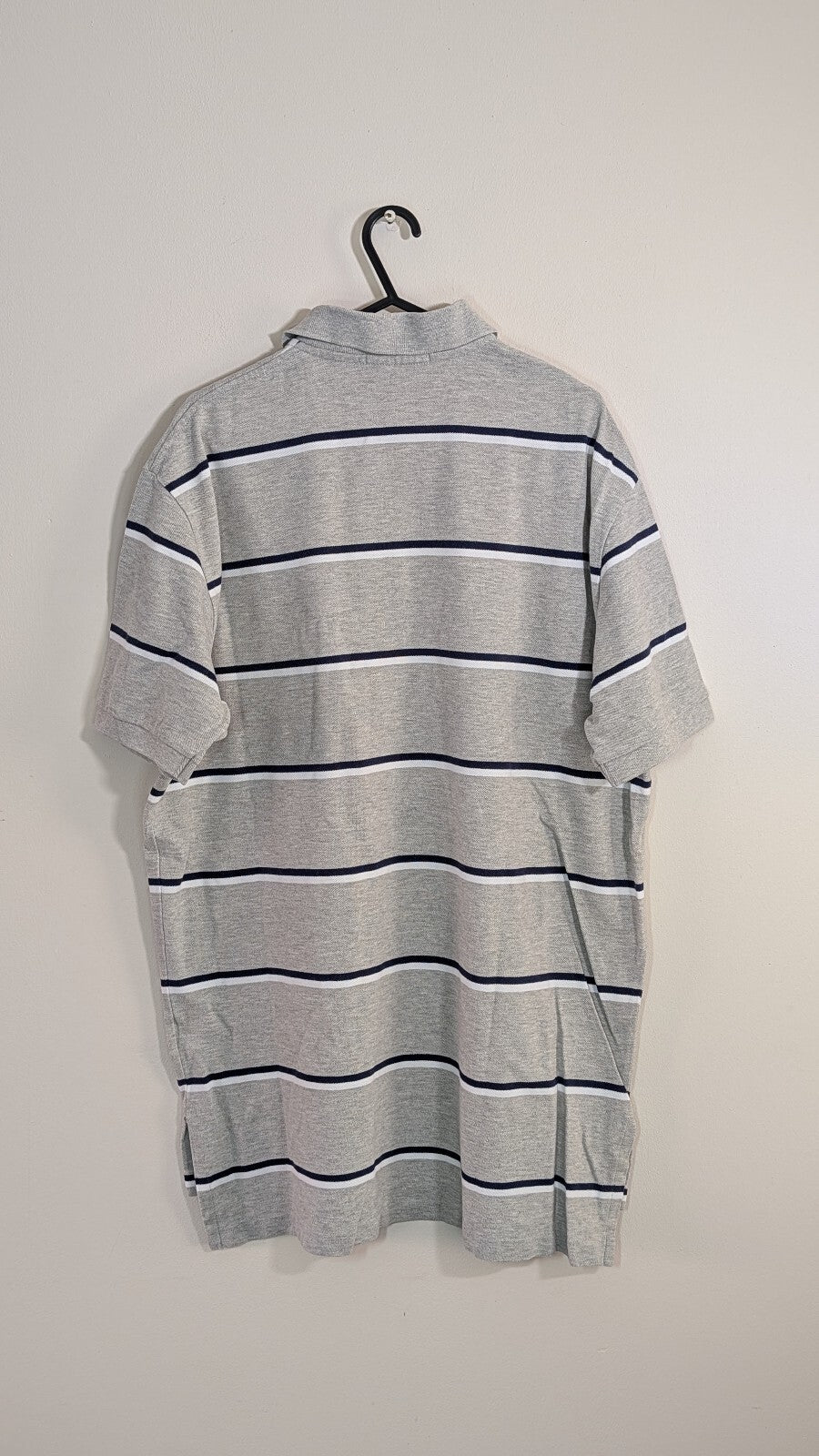 Ralph Lauren Men's Striped Polo T Shirt - Grey - Size Large