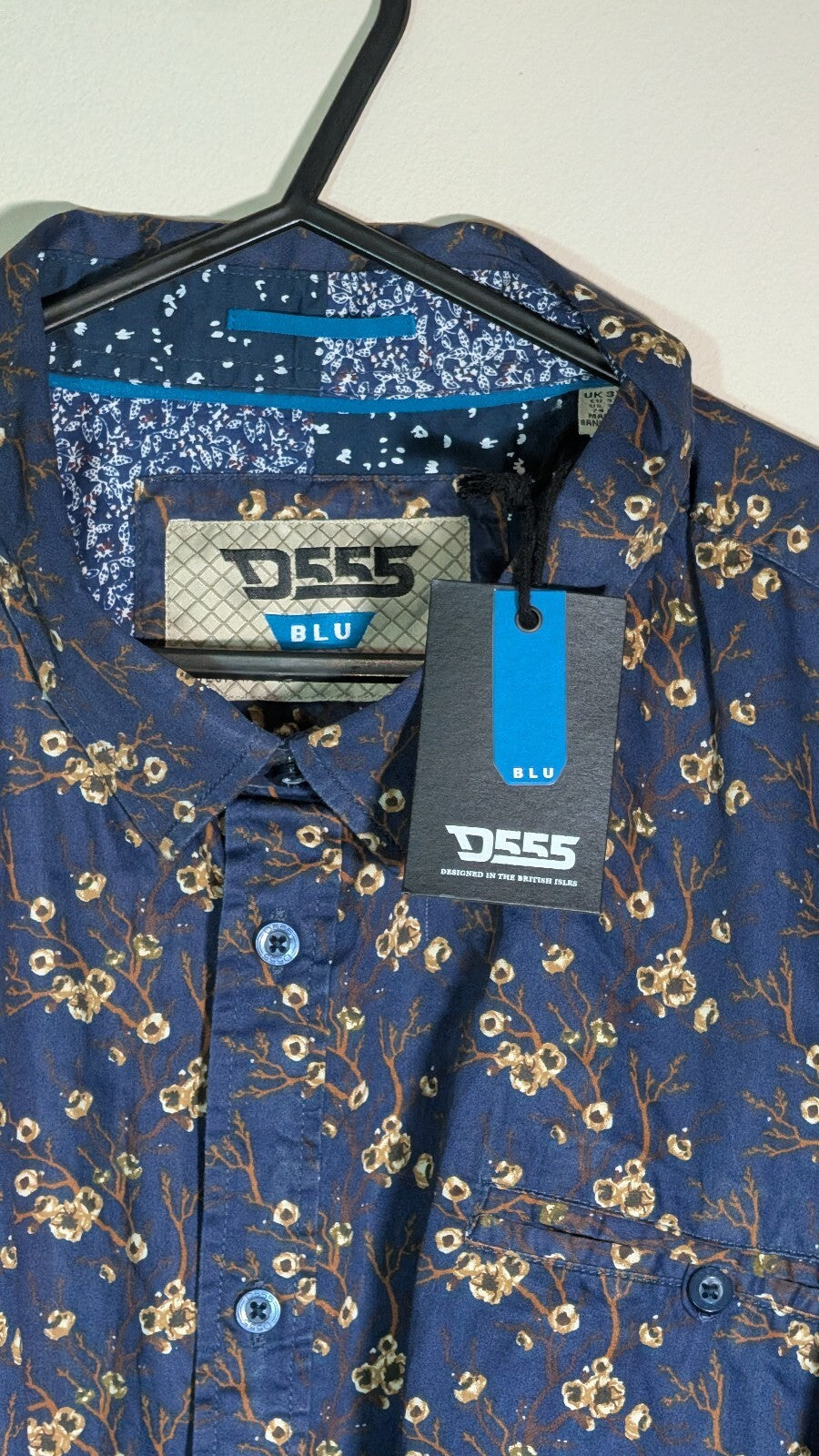 D555 Men's Shirts - Navy - Size XXXL