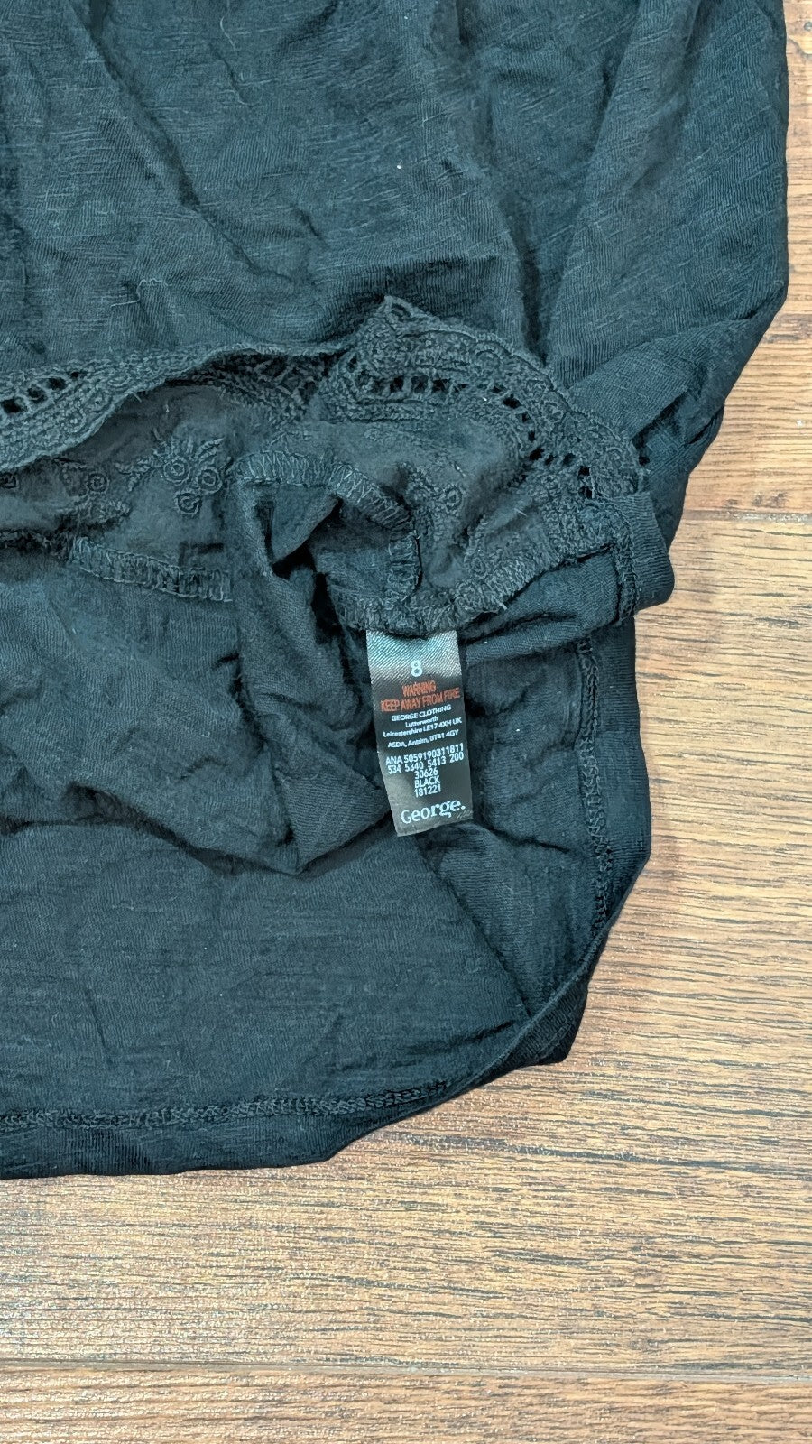 George Women's Vest - Black - Size 8