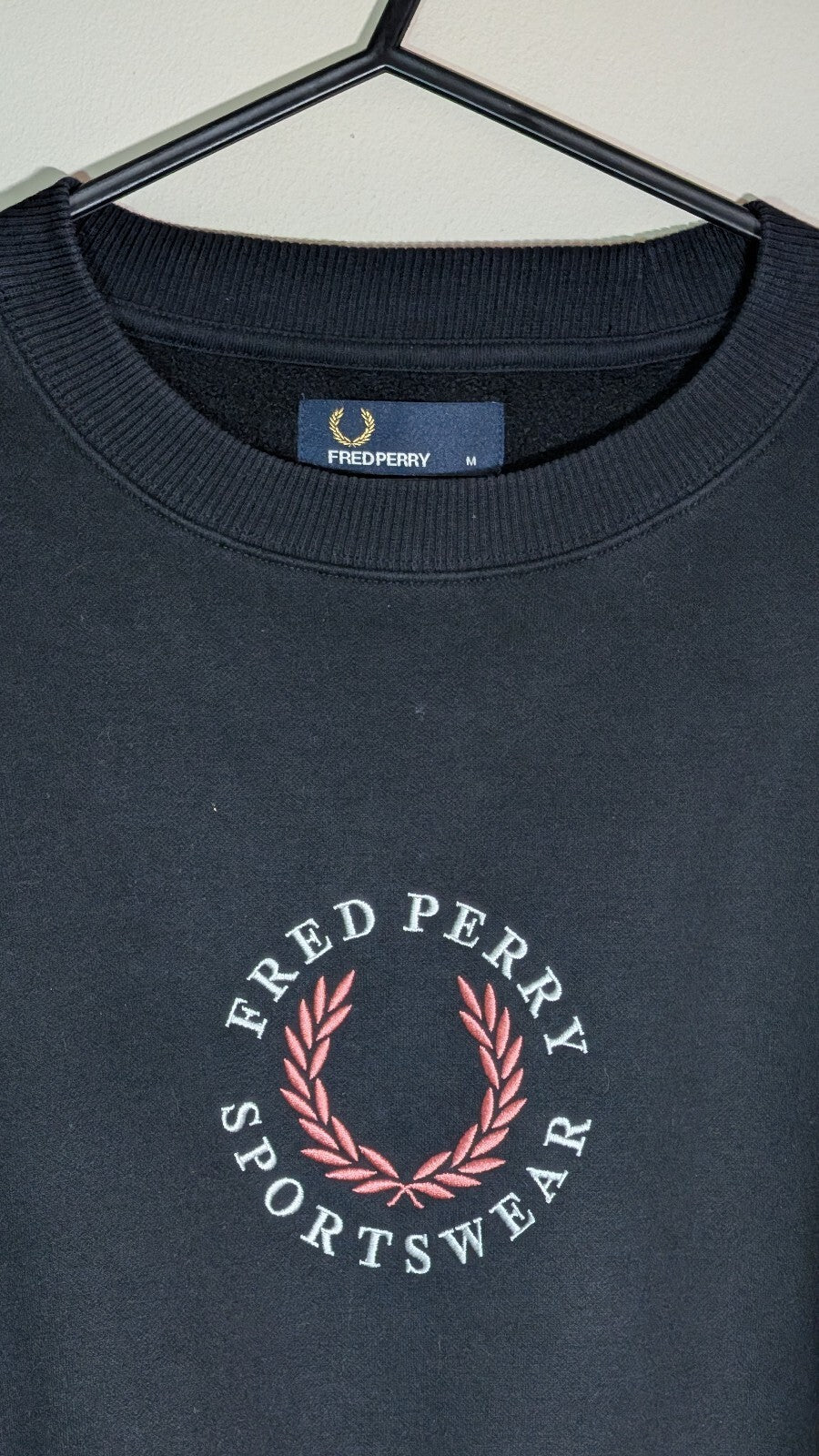 Fred Perry Men's Sweatshirt Jumper - Black - Size Medium