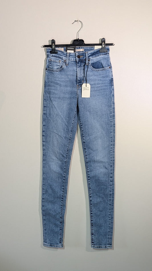 Levi's Women's 721 High Rise Skinny Jeans - Blue - Size 25W 32L
