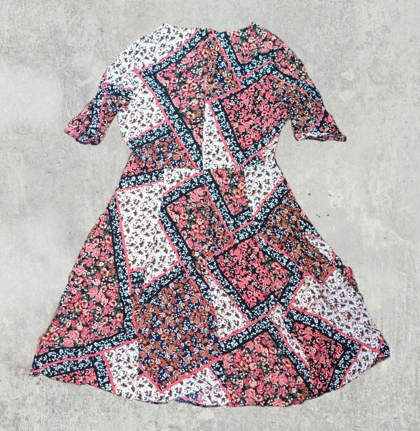 F&F Women's Floral Dress - Pink - Size 8