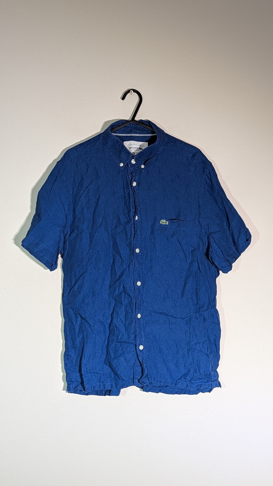 Lacoste Men's Regular Fit Shirt - Blue - Size 41 / Medium