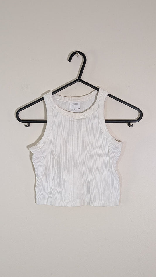 Zara Women's Vest - White - Size 8