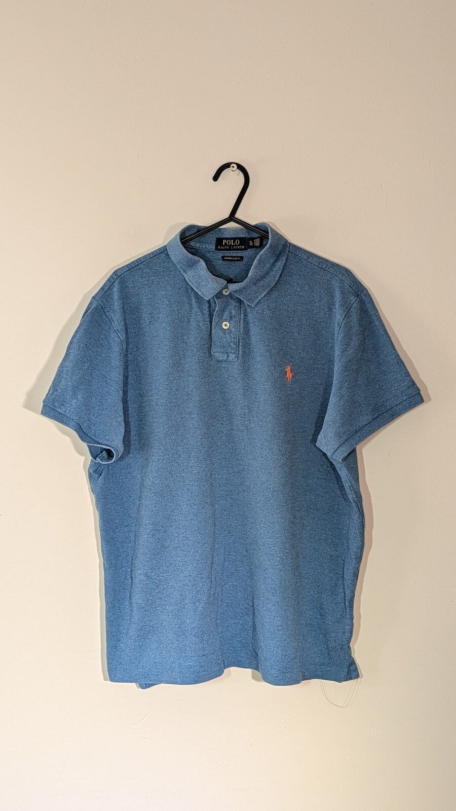 Ralph Lauren Men's Custom Slim Fit Polo T Shirt - Blue - Size XL