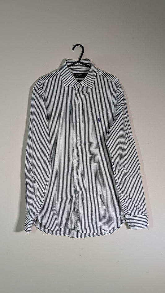 Ralph Lauren Men's Striped Shirt - Black - Size Medium