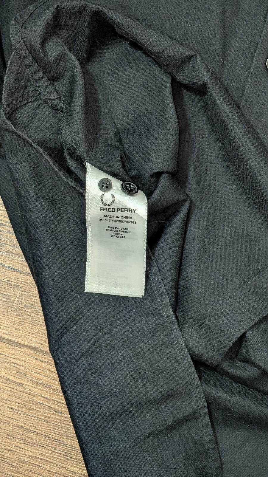 Fred Perry Men's Shirt - Black - Size Large