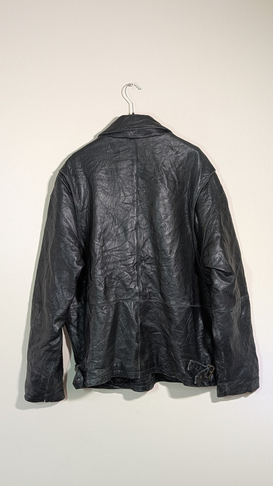 Comet Men's Leather Jacket - Black - Size XL