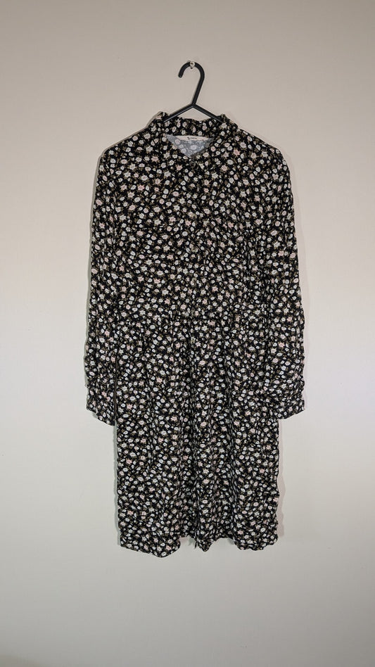 Tu Women's Floral Dress - Black - Size 10