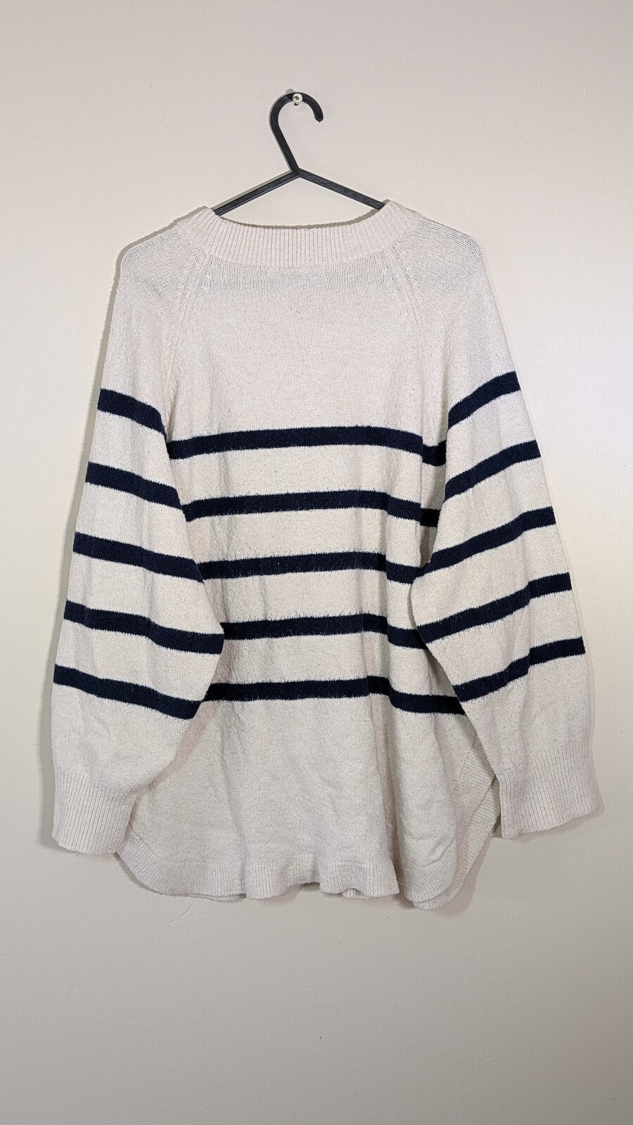 George Women's Striped Sweatshirt Jumper - Cream - Size Large