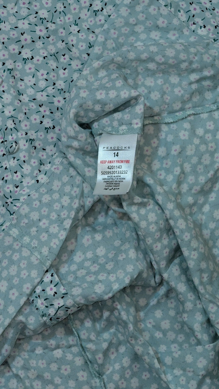 Peacocks Women's Floral Dress - Green - Size 14