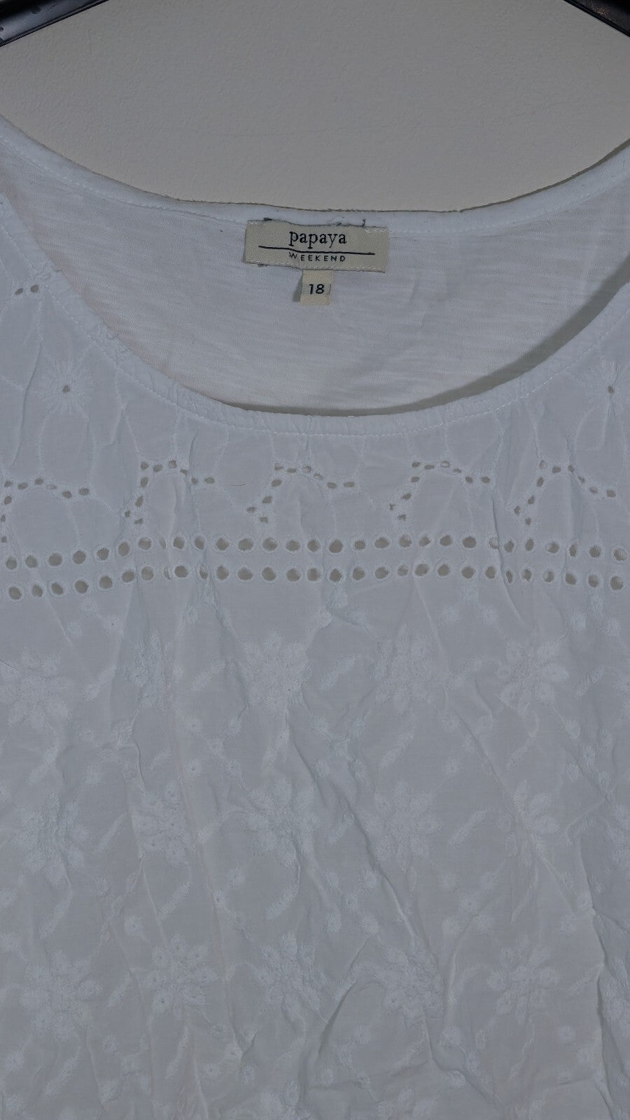 Papaya Women's T Shirt - White - Size 18