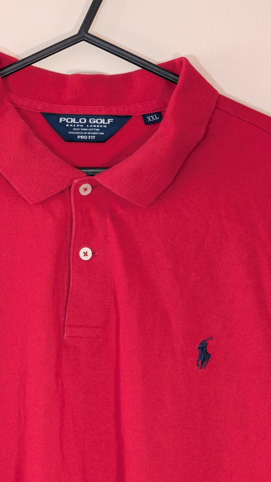 Ralph Lauren Men's Pro Fit Polo T Shirt - Red - Size XXL
