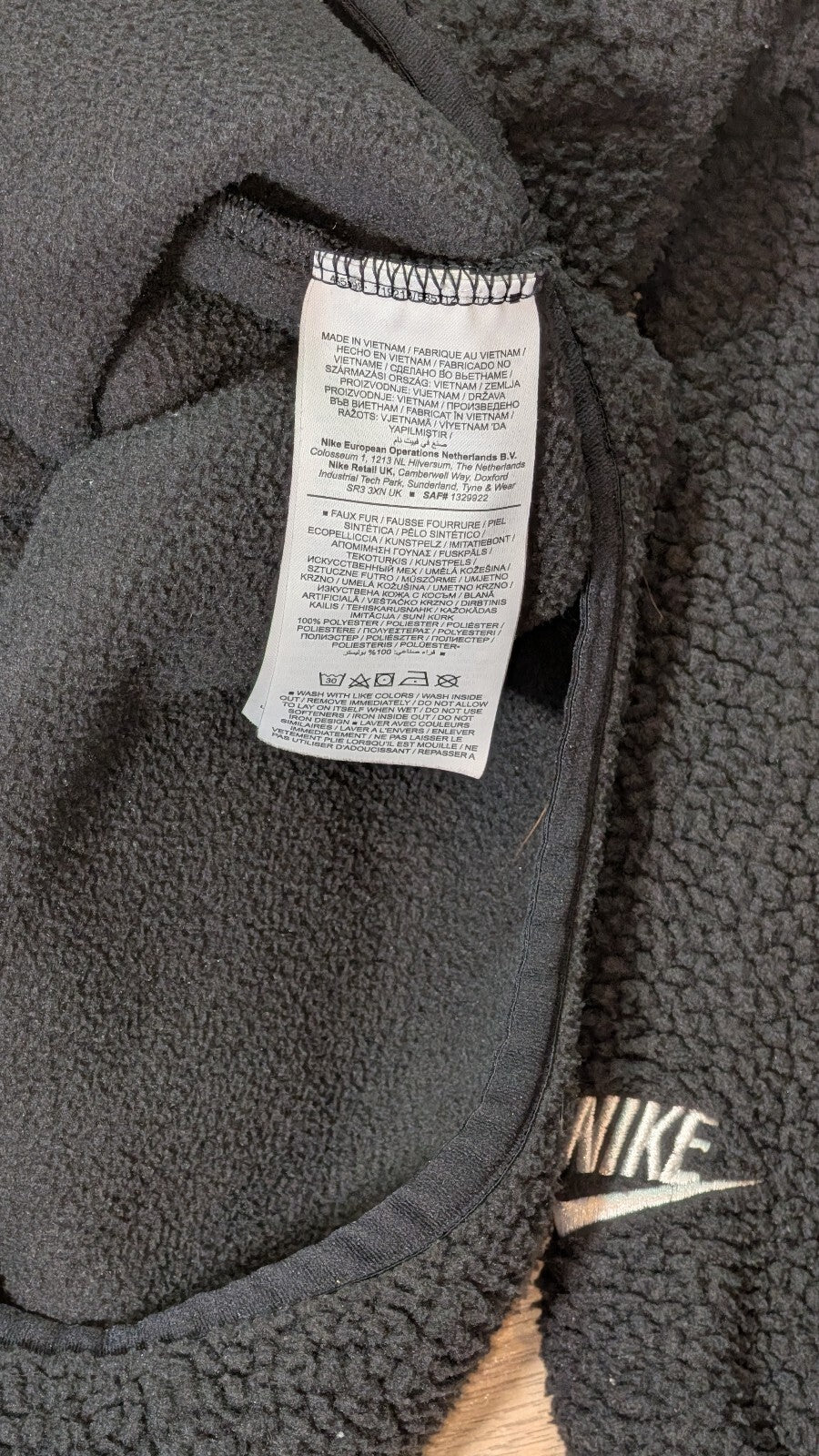 Nike Men's Sherpa Sweatshirt Jumper - Navy - Size Medium
