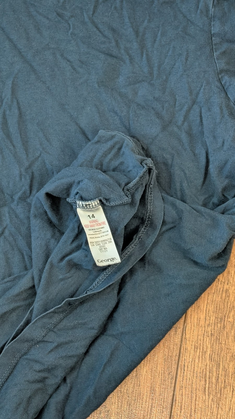 George Women's T Shirt - Navy - Size 14
