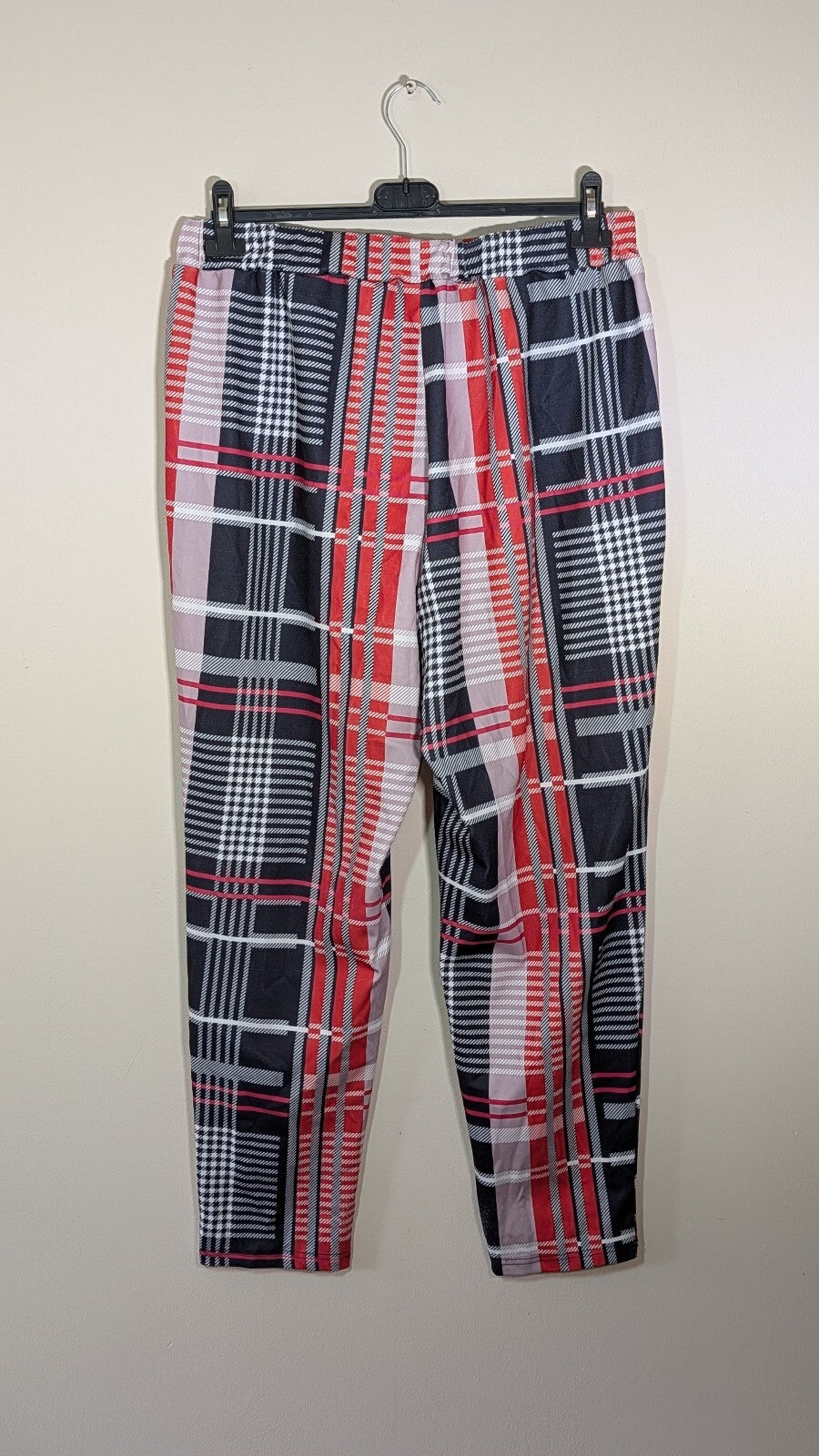 Shein Women's Check Trousers - Navy - Size 1XL