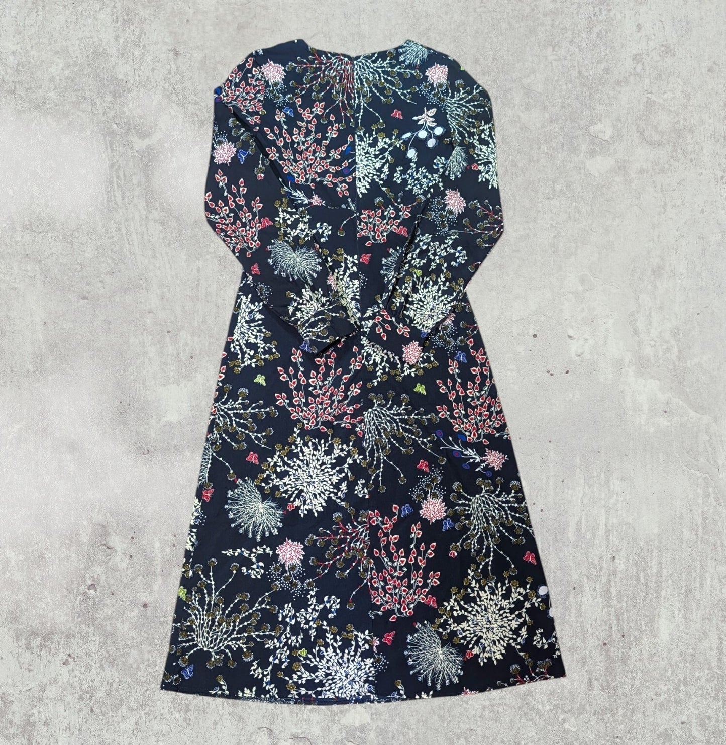 Atmosphere Women's Floral Dress - Navy - Size 6