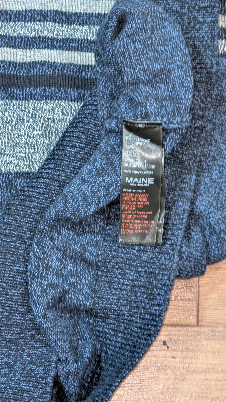 Maine Men's Sweatshirt Jumper - Blue - Size XXL