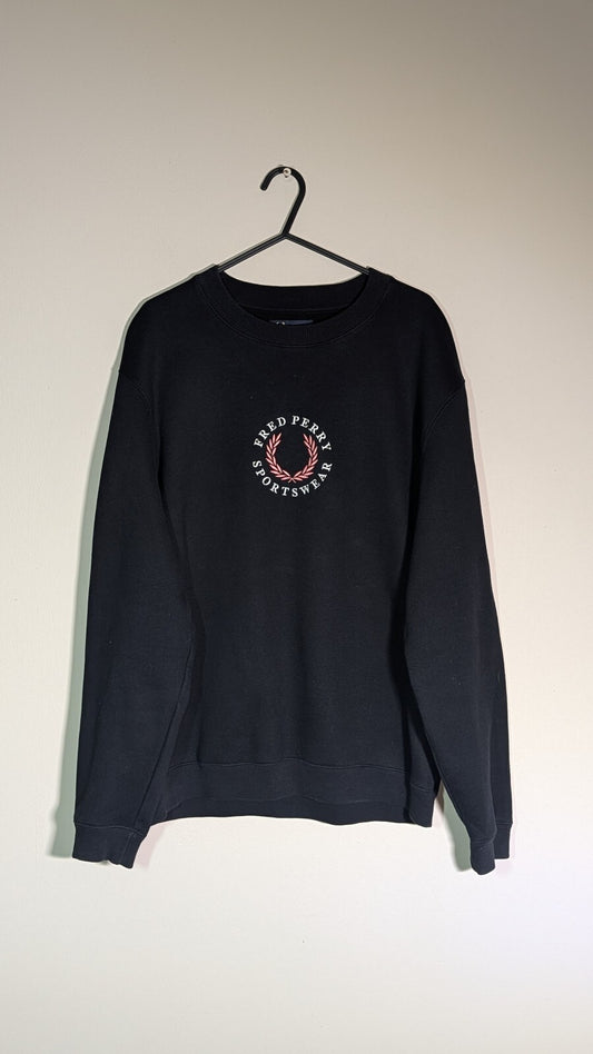 Fred Perry Men's Sweatshirt Jumper - Black - Size Medium
