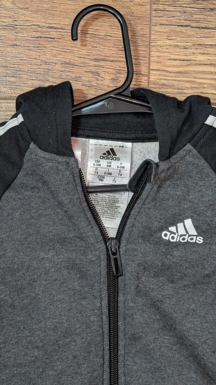 Adidas Kid's Boys Jacket - Grey - Size 6-8 Months