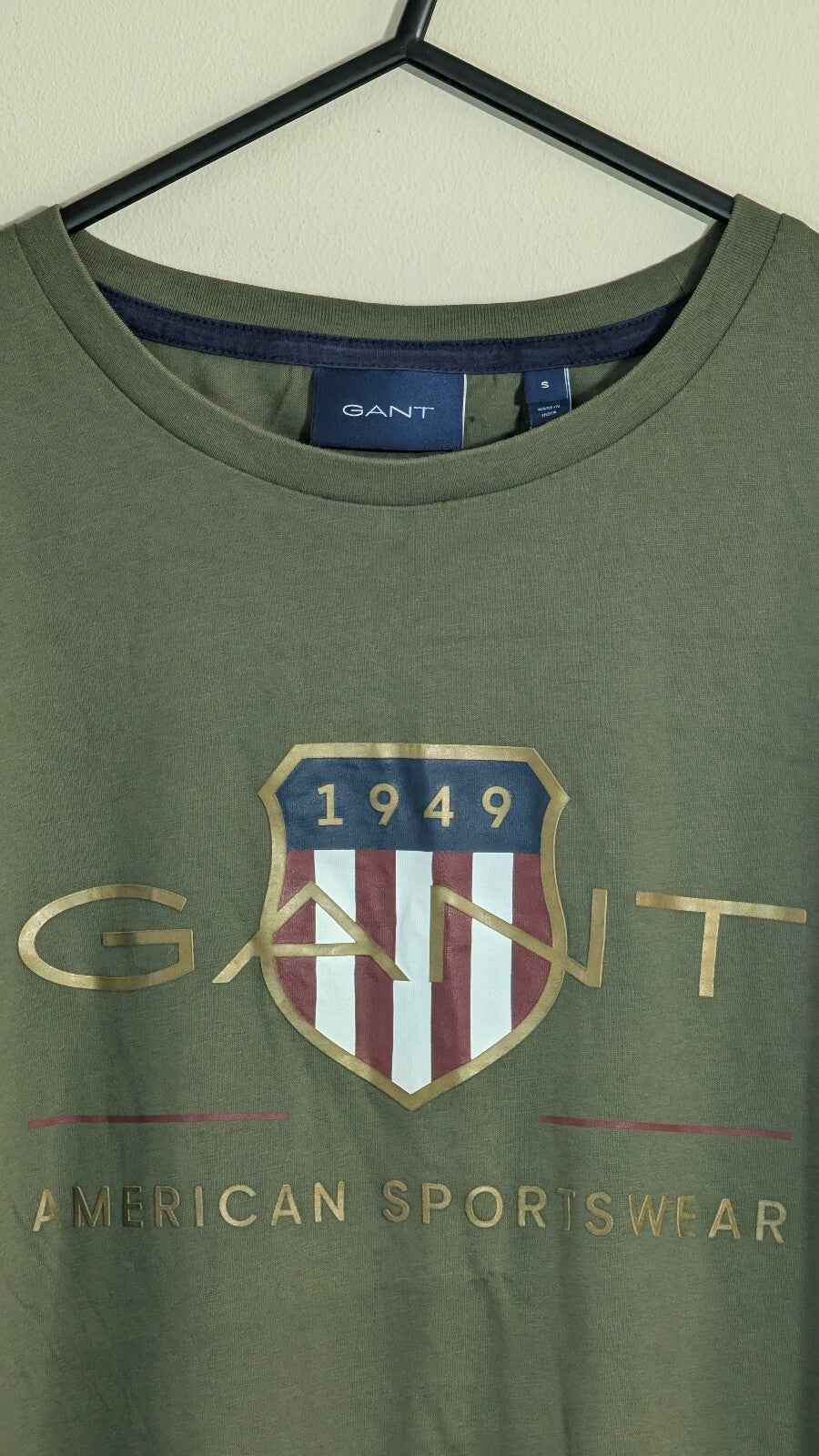 Gant Men's T Shirt - Khaki - Size Small
