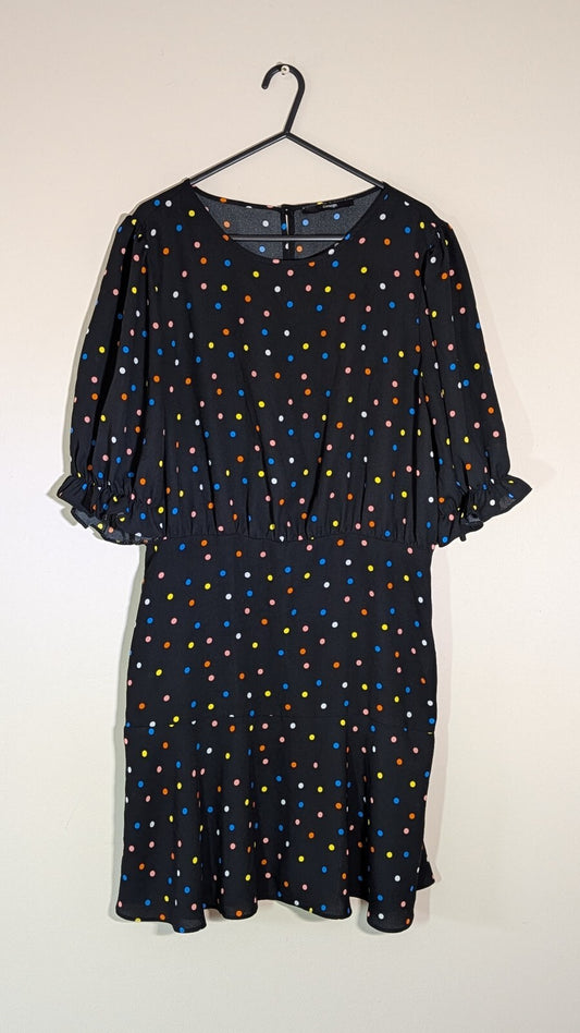 George Women's Polka Dot Dress - Black - Size 12