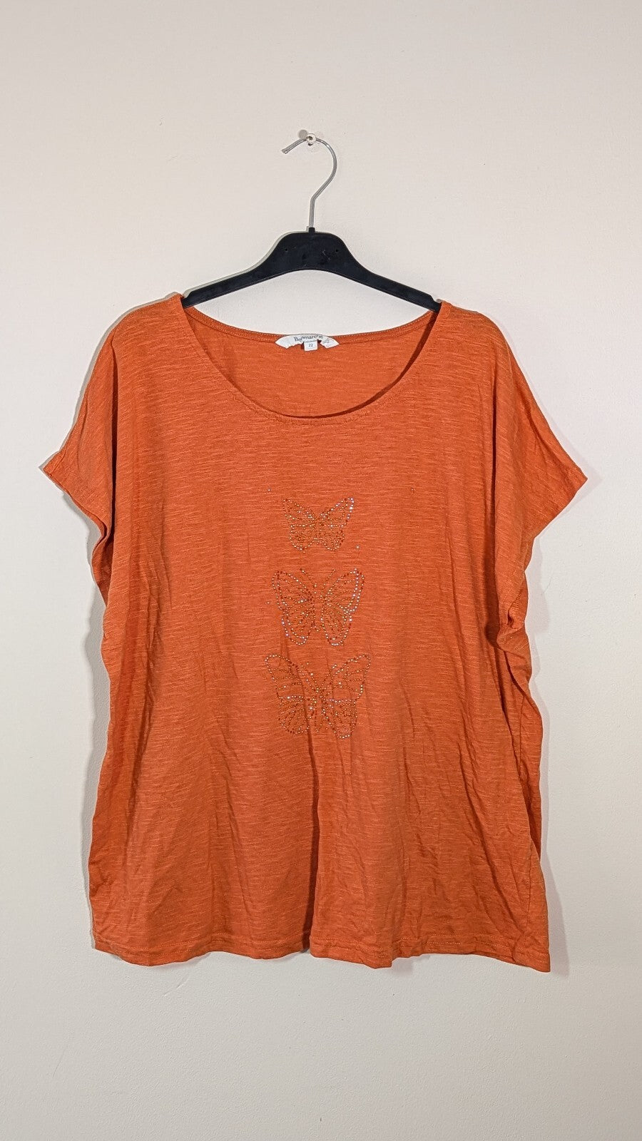 Bonmarche Women's T Shirt - Orange - Size 22