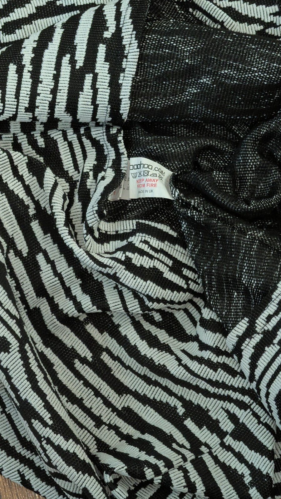 Boohoo Women's Zebra Print Dress - White - Size Small