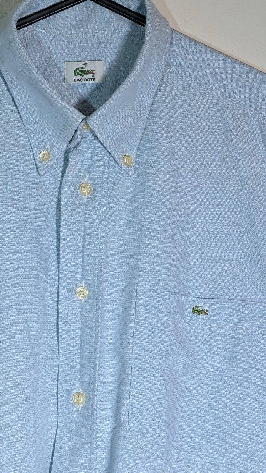 Lacoste Men's Shirt - Blue - Size 40 / Medium
