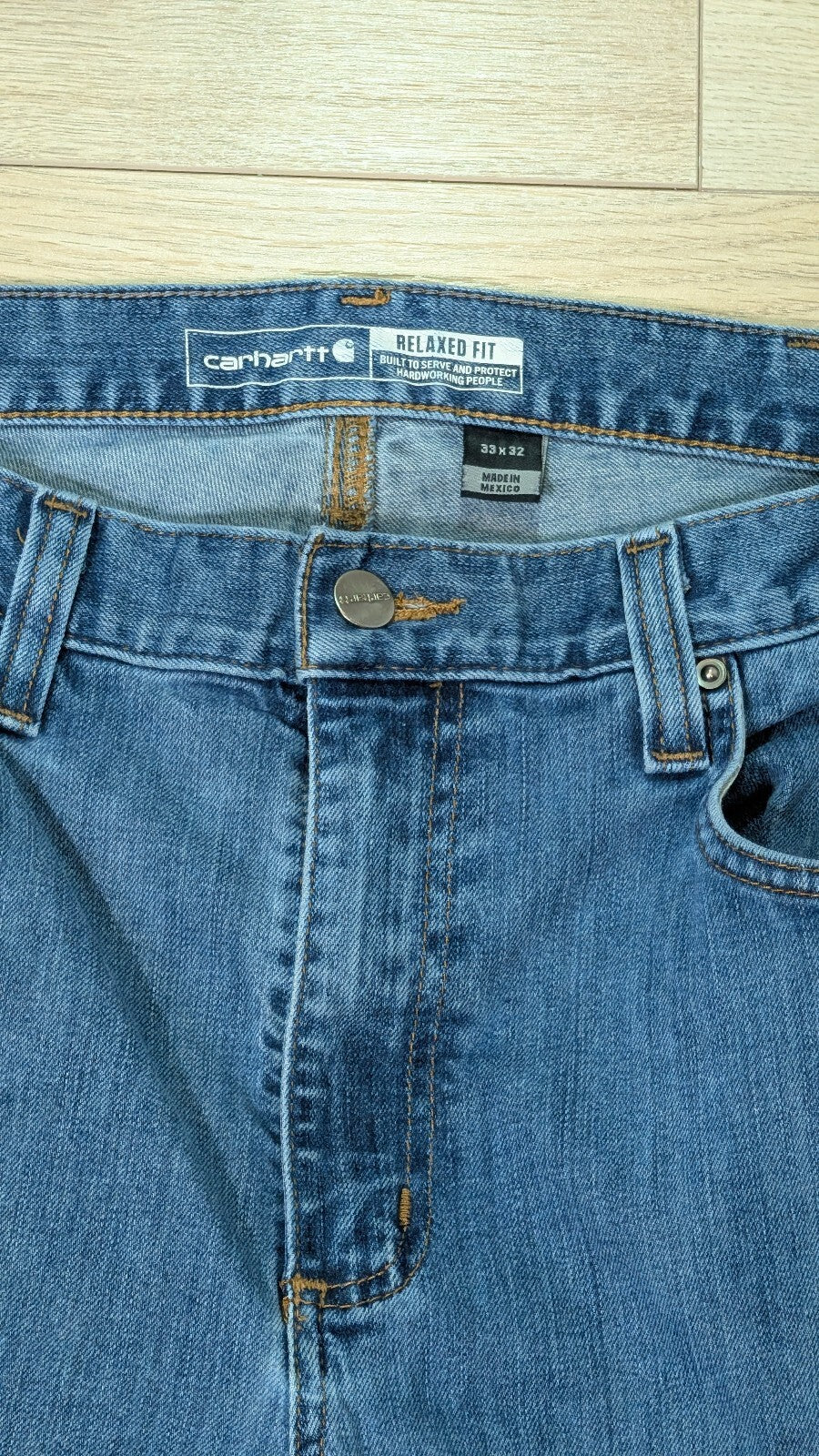 Carhartt Men's Relaxed Fit Jeans - Blue - Size 33W 32L