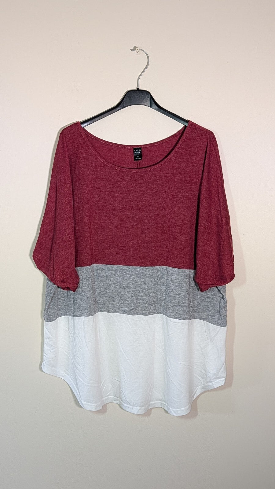 Emery Rose Women's T Shirt - Burgundy - Size XXXL