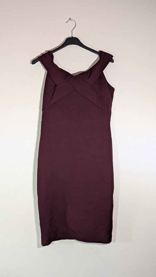 River Island Women's Dress - Burgundy - Size 14