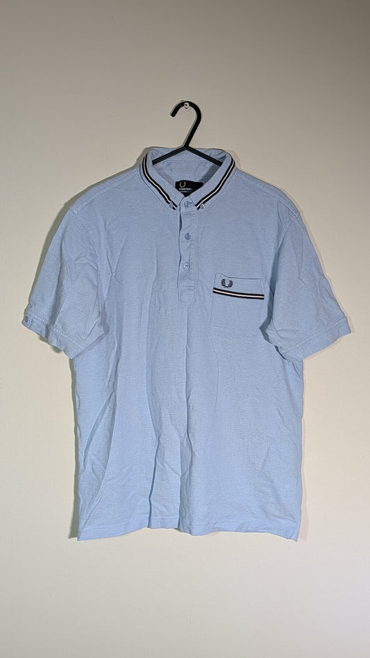 Fred Perry Men's Slim Fit Polo T Shirt - Blue - Size XL