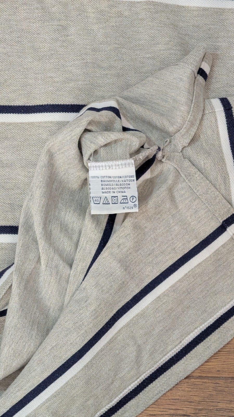 Ralph Lauren Men's Striped Polo T Shirt - Grey - Size Large