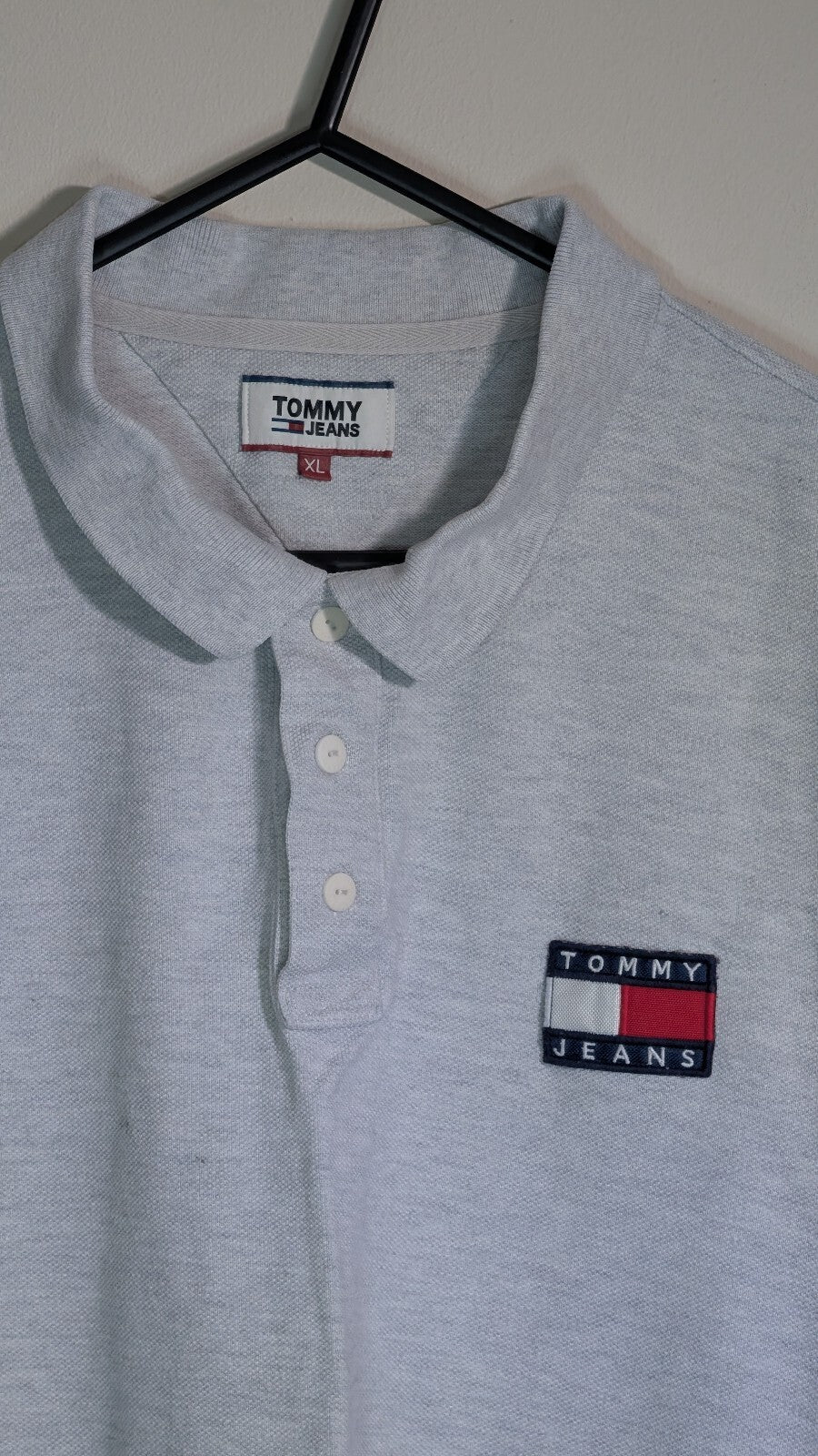 Tommy Hilfiger Men's Polo T Shirt - Grey - Size XL