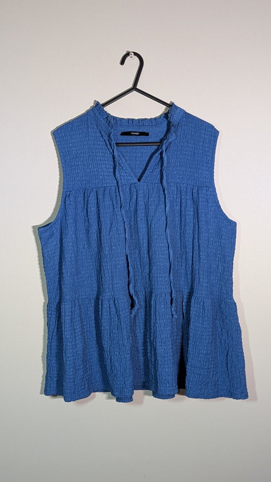 George Women's Vest T Shirt - Blue - Size 16