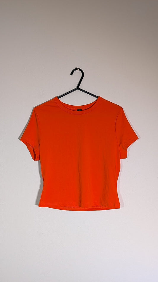 Shein Women's T Shirt - Orange - Size Large