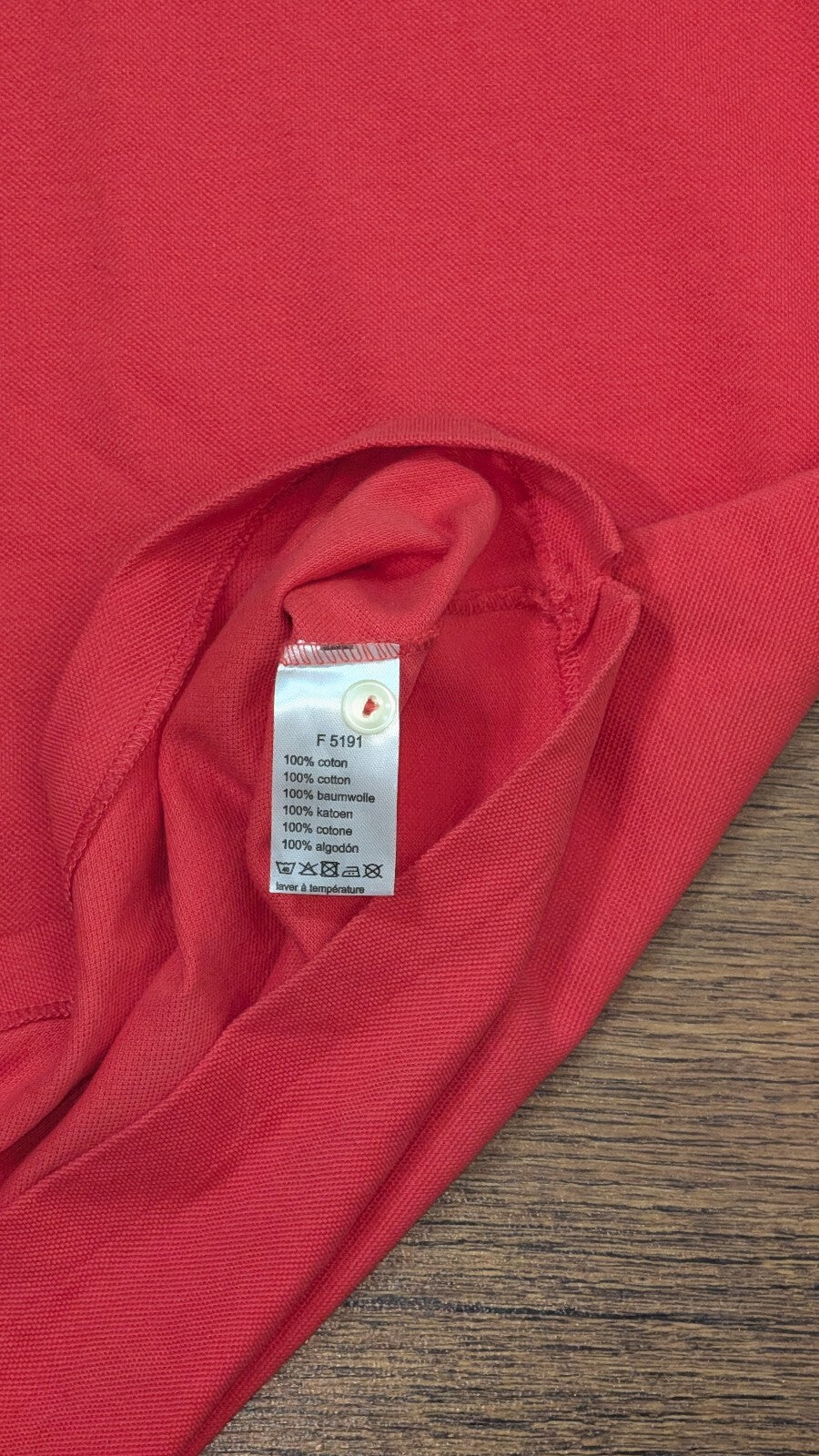 Lacoste Men's Polo T Shirt - Red - Size 4 / Medium
