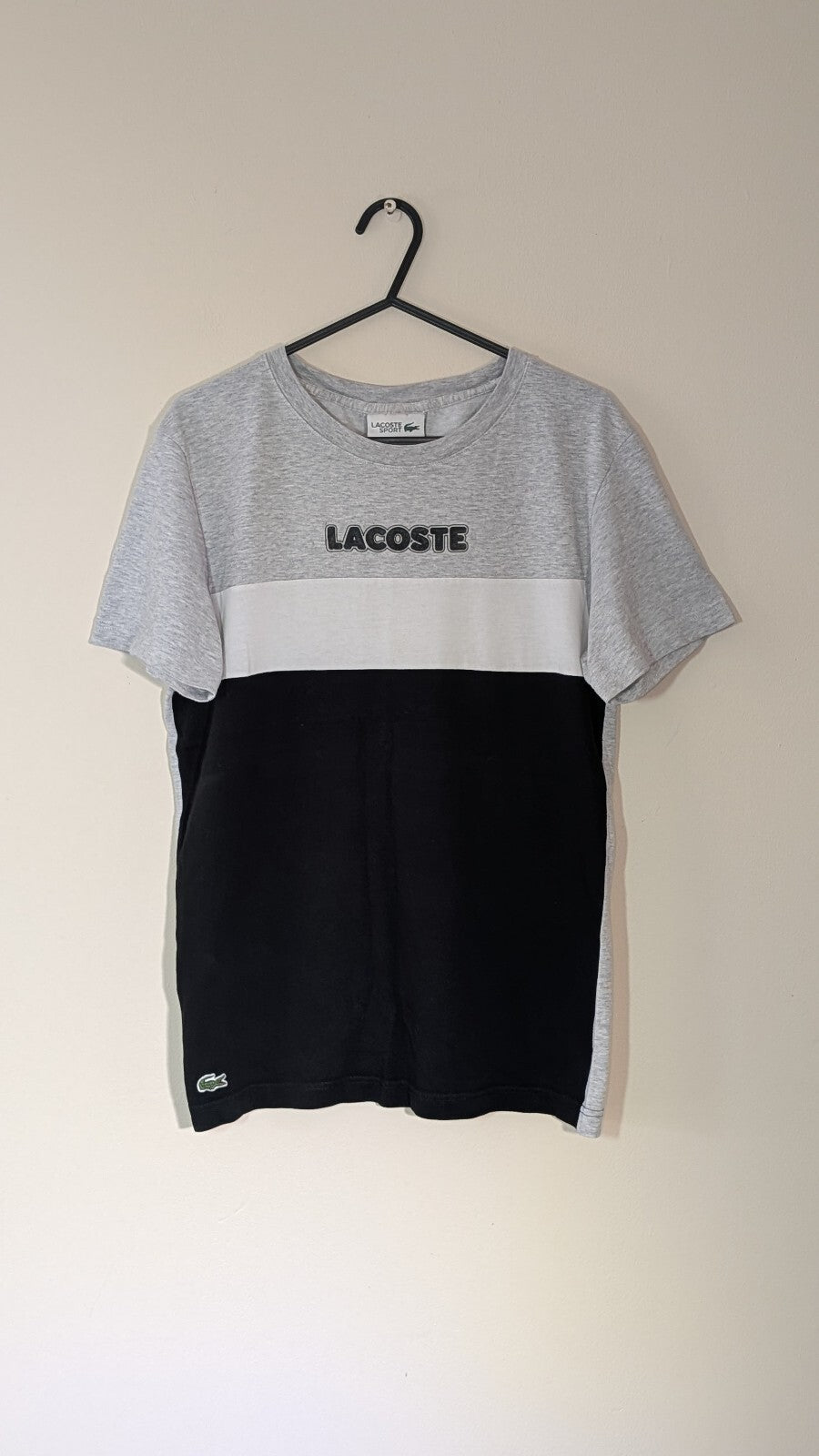 Lacoste Men's T Shirt - Grey - Size 2 / XS