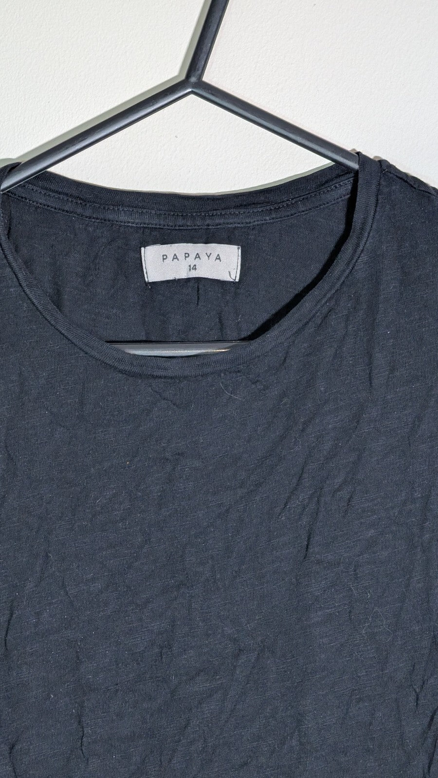 Papaya Women's Vest T Shirt - Black - Size 14