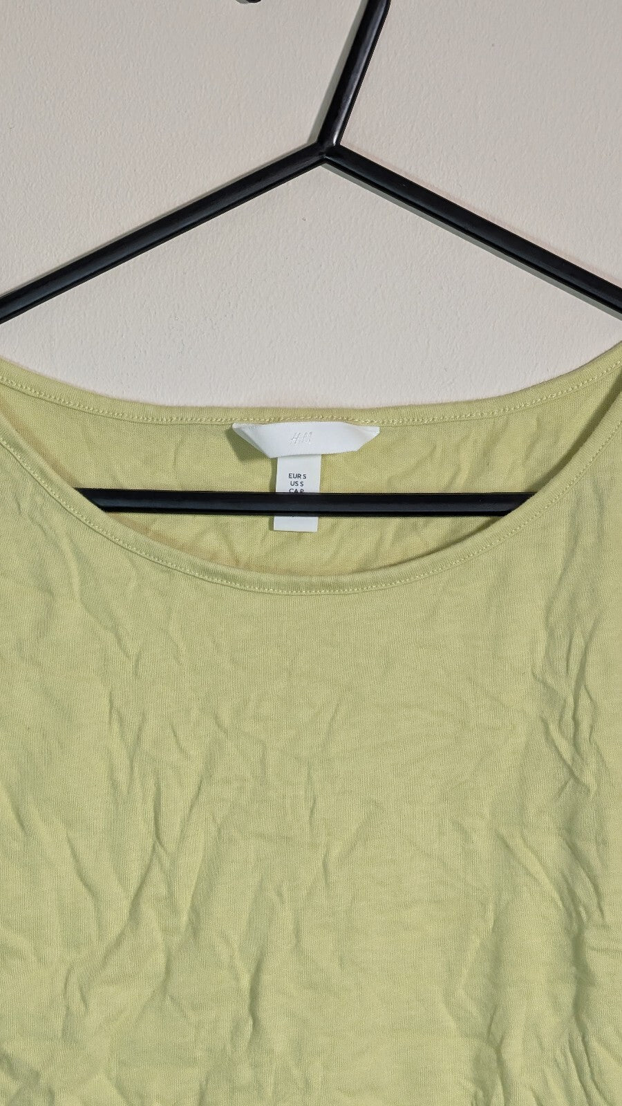 H&M Women's T Shirt - Green - Size Small