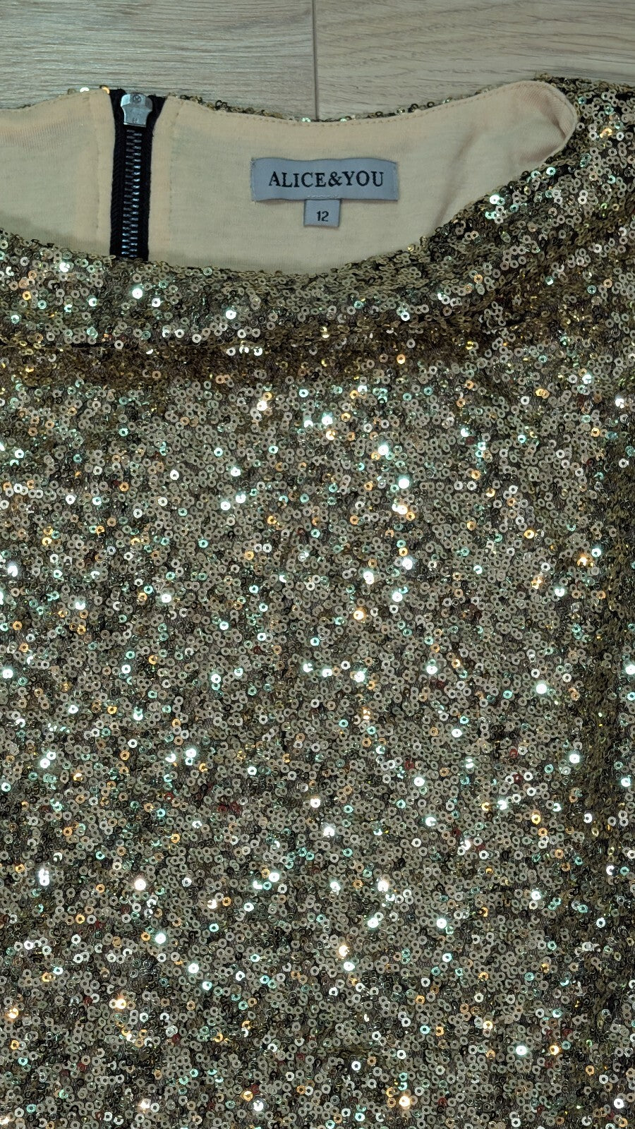 Alice & You Women's Sequin Dress - Gold - Size 12