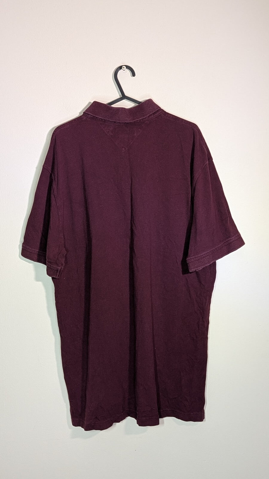 Tommy Hilfiger Men's Polo T Shirt - Burgundy - Size XL