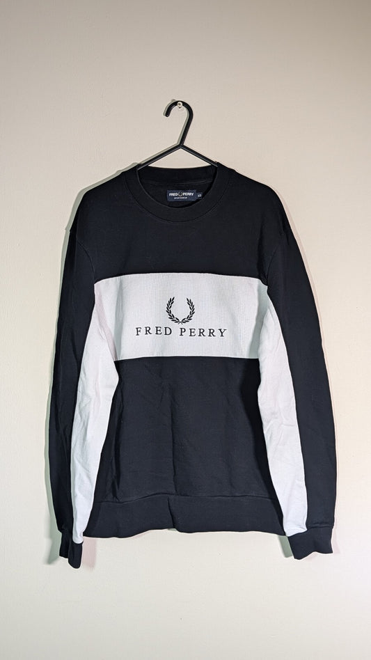 Fred Perry Men's Sweatshirt Jumper - Black - Size XS