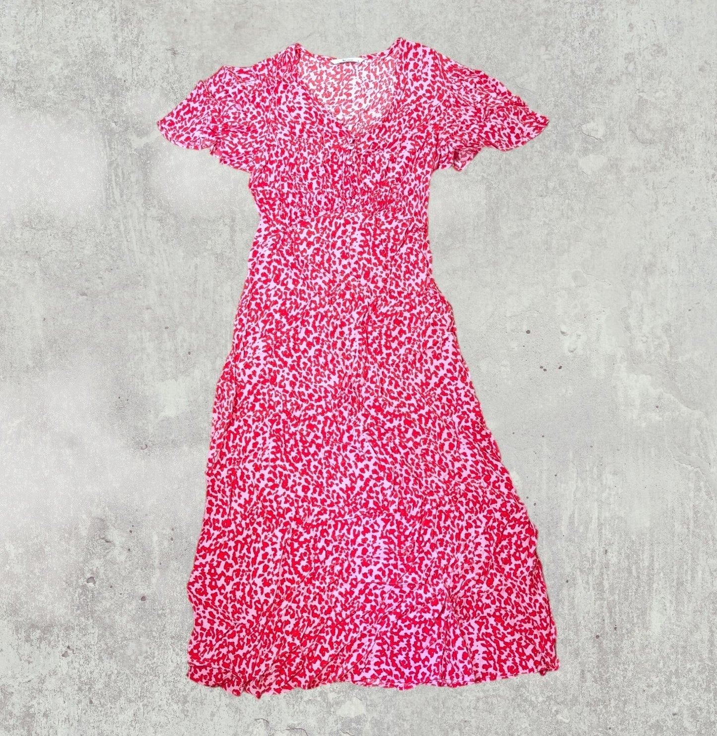 Tu Women's Leopard Print Dress - Red - Size 8
